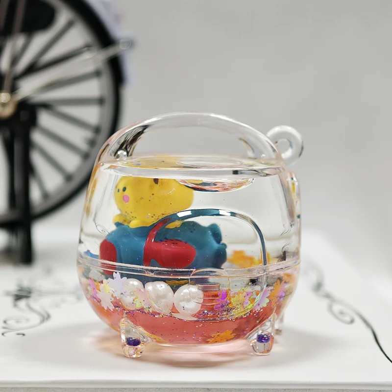 Small Rice Cooker Quicksand Keychain Small Rice Cooker Quicksand Keychain