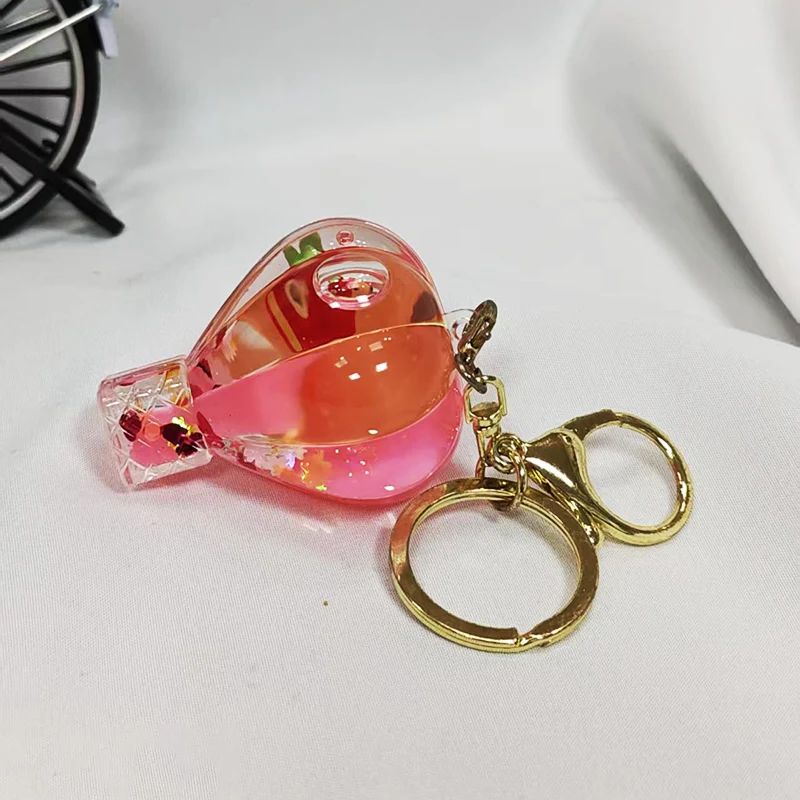 Hot Air Balloon Liquid Keychain