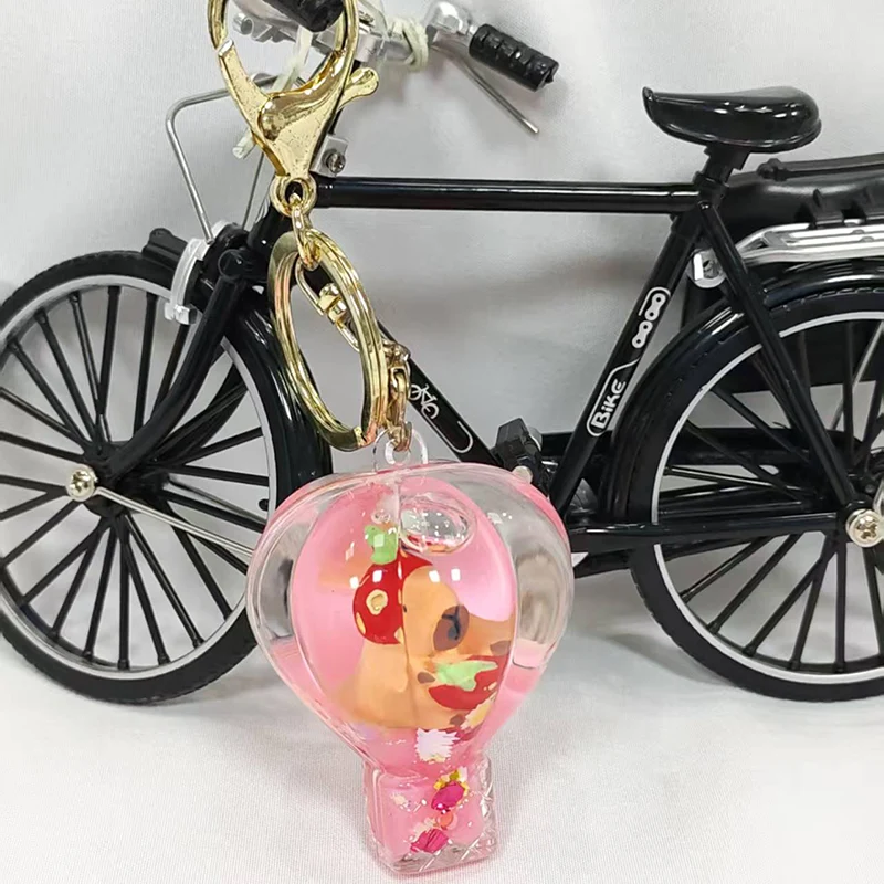 Hot Air Balloon Liquid Keychain