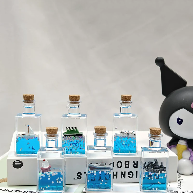 Small Square Wine Bottle Liquid Desk Decoration