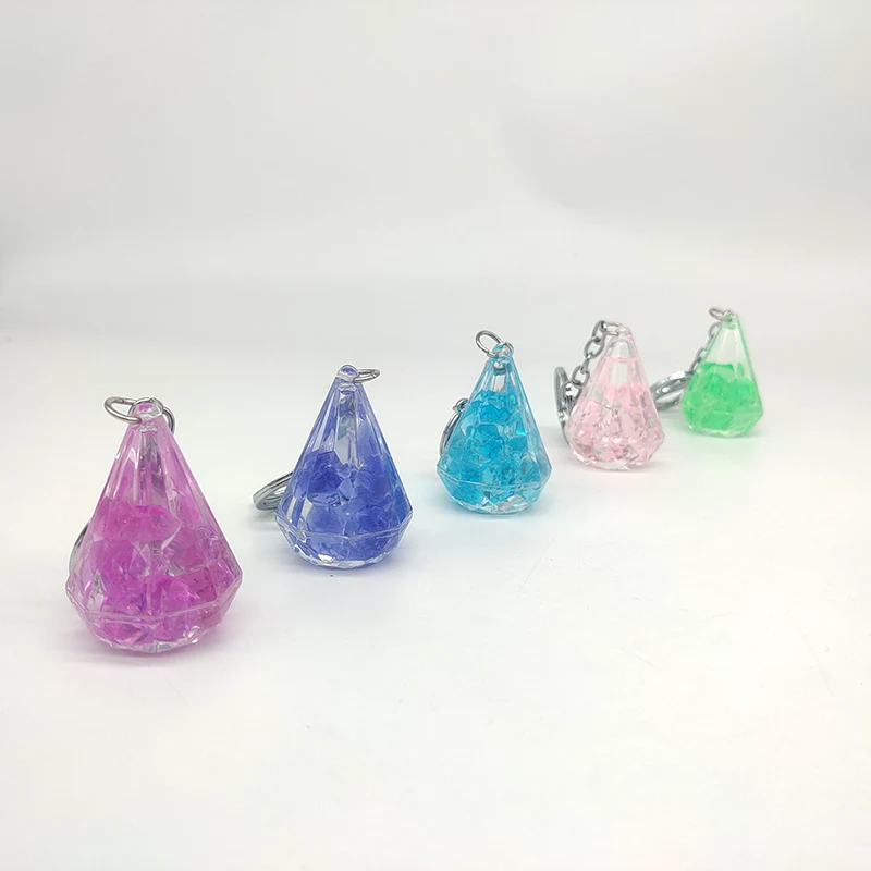 Small Diamond Quicksand Keychain