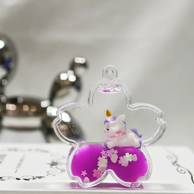 Cherry blossom Liquid Keychain