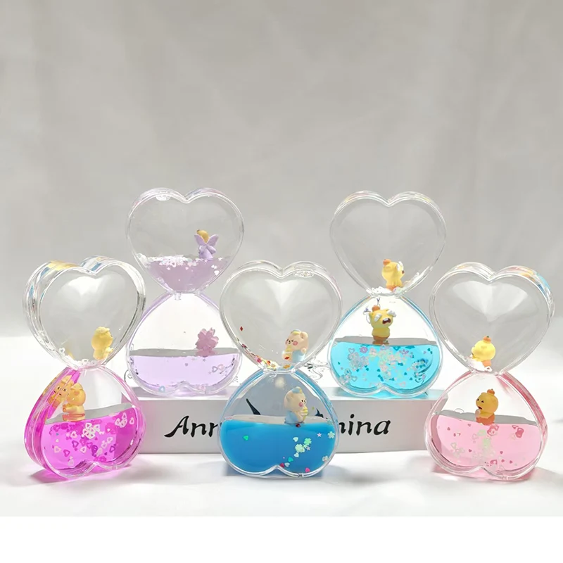 Heart Shaped Liquid Hourglass Ornament